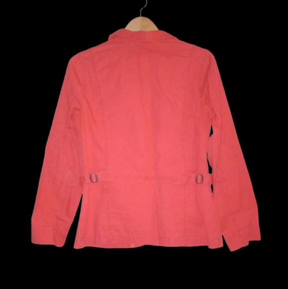 Eddie Bauer 100% cotton watermelon colored jacket Size Medium - Picture 2 of 6